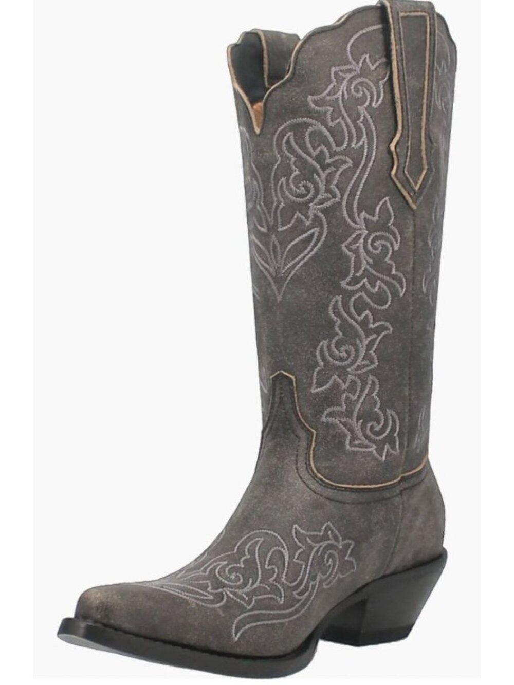 Dingo Flirty N Fun Western Boot Grey Leather Size Womens 7 [jb] - Picture 2 of 16